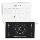 Calendário de bolso Zuozee 2024-2026 com capa de PVC, fase lunar