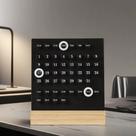 Calendário de Mesa Permanente com Base de Madeira