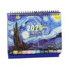 Calendário De Mesa Vintage 2026 Com Adesivos Mensais, Planejador Diário, Semanal E Mensal Para Casa,