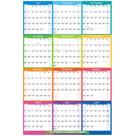 Calendário de parede Artfan 2025-2026 Anual 34,8 x 23 cm com papel grosso