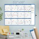 Calendário de parede Dry Erase JJPRO Large, agenda anual de 52 x 36 cm