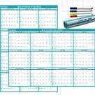 Calendário de parede Exellewis 2025 Erasable Wet & Dry Erase 32x48cm