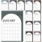 Calendário de parede Fullhawl 2025-2026 sem data 30x42cm com 12 meses