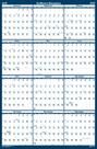 Calendário de parede House of Doolittle 2025 reversível 66x33 cm