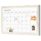Calendário de quadro branco magnético 4 THOUGHT 61 x 46 cm com moldura de madeira Calendário de quadro branco magnético 4 THOUGHT 61 x 46 cm com moldura de madeira