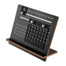 Calendário Decorativo de Mesa Preto com Marcadores de Mês, Dias e Semana