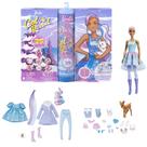 Calendário do Advento Barbie Color Reveal com boneca e 3 animais de estimação para crianças a partir de 3 anos