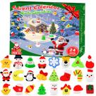 Calendário do Advento de Natal Budbof 2024 com 24 brinquedos Mochi Squishy