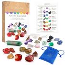 Calendário do Advento Elemental 2024 com 24 pedras e cristais de chakra