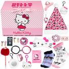 Calendário do Advento Get Trend Hello Kitty 2025 para Meninas e Adolescentes com Chaveiro, Joias, Meias - Calendário de Contagem Regressiva para Presentes de Natal (Hello Kitty Rosa)