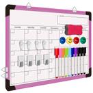 Calendário Dry Erase Whiteboard Polegas 40x30cm com acessórios