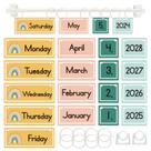 Calendário Flip Calendar EAMAY Classroom Boho Rainbow com 55 cartões