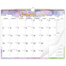 Calendário Indeme 2025, parede mensal de 15 x 11,5 cm com fio duplo