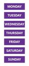 Calendário Magnético com Dias da Semana - DCM Solutions - Roxo