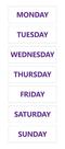 Calendário Magnético com Dias da Semana - Design Roxo