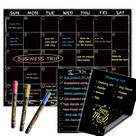 Calendário mensal de lousa magnética JJPRO com giz neon