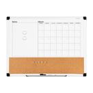 Calendário mensal: quadro branco, apagável a seco, quadro de cortiça, combinação VUSIGN