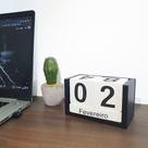 Calendário Mesa Madeira Cubo Decorativo Decoração Calendário Mesa Madeira Cubo Decorativo Decoração