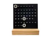 Calendário Permanente de Plástico Base de Madeira Calendário Permanente de Plástico Base de Madeira