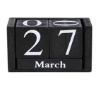 Calendário perpétuo de madeira Hztyyier Month Date Wood (preto)