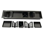 Calha Canal Escorredor Gourmet Canal Organizador 120cm Preta Stillus Home