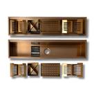 Calha canal organizador escorredor umida de aco inox 201 cor cobre