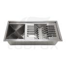 Calha Canal Organizador Gourmet Úmida Escorredor Inox Tubrax