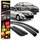 Calha Chuva Defletor Inteiriça Slim Yaris Hatch 4 Portas 2018 2019 2020 2021 2022 2023 Fumê