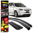 Calha Chuva Inteiriça Slim Captiva 4 Portas 2008 2009 2010 2011 2012 2013 2014 2015 2016 Fumê