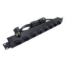 Calha Com 8 Tomadas 10a 220v-ac Diagonal Preta Preto Wj