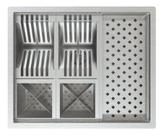 Calha Cozinha Gourmet Canal Organizador Escorredor Inox