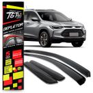 Calha de Chuva Defletor Nova GM Chevrolet Tracker 2020 a 2022 04 Portas Acrílico Preto Fumê TG Poli 23037