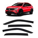 Calha de Chuva Defletor Vw Nivus 2020 a 2022 4 Portas Acrílico Preto Fumê Tg Poli 22019