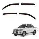 Calha De Chuva Hilux 2018 2019 2020 2021 Cabine Dupla Fume