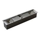 Calha Inox Slim 87x17cm Úmida para Pratos Talheres Copos Detergente Esponja - LudRio