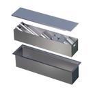 Calha Seca Inox Multiuso 54x15cm com Porta Condimentos - LudRio Calha Seca Inox Multiuso 54x15cm com Porta Condimentos - LudRio