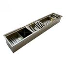 Calha Úmida Escorredor Gourmet Cozinha Aço Inox Suporte Louças