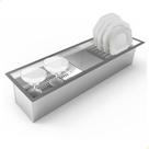 Calha Úmida Organizadora Saro De Embutir Sobreposta Em Inox 65cm Com 3 Módulos CL65