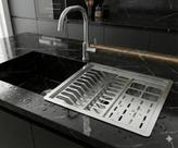 Calha Úmida Para Pia Cozinha Aço Inox Escovado 43x36cm Calha Úmida Para Pia Cozinha Aço Inox Escovado 43x36cm