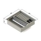 Calha úmida quadrada em inox 304