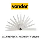 Calibre de Folga Mecânico 13 Lâminas 0,05 a 1,00MM CF-013 Vonder