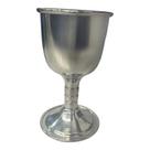 Cálice Para Ritual em Alumínio Pintado de Prata14cm 200 ml