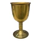 Cálice Para Ritual em Alumínio Pintado Dourado 14cm 200 ml