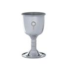 Cálice Ritual Iemanjá Abebê Prateada Alumínio 14cm 200 ml