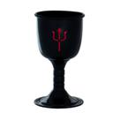 Cálice Ritual Pomba Gira Tridente Alumínio Negro 14cm 200 ml