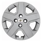 Calota 372cp-pta aro 15 cp cubo padrão + emblema de alumínio gm escovado