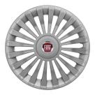 Calota Aro 13 075AR-PTA + Emblema Alumínio Fiat V