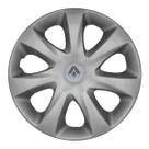 Calota Aro 13 186AR-PTA + Emblema Alumínio Renault Prata