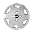 Calota Aro 13 Gm Celta 2012 A 2015 Prata Ls Lt Advantage Emblema Preto