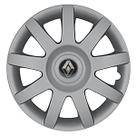 Calota Aro 14 873AR-PTA + Emblema Alumínio Renault Preto